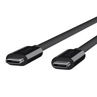 Belkin 1 m 3.1 USB-C mannelijke naar USB-C mannelijke kabel (10 Gbps, 4k, 100 W/5 A PD, USB-IF gecertificeerd, compatibel met MacBook, MacBook Pro) - zwart - thumbnail