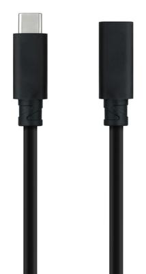 NanoCABLE 10.01.4502 Gen2X2 USB 3.2-kabel, 100 W, 4 K/60 Hz, USB-C/M-USB-C/H, zwart, 2 m