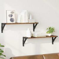 Wandplanken 2 pcs Oud Hout 60 x 15 x 15,5 cm Bewerkt hout - thumbnail