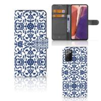 Samsung Galaxy Note 20 Hoesje Flower Blue - thumbnail