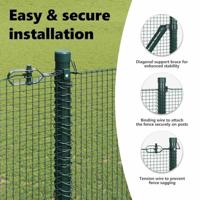 VidaXL Afrasteringspaal groen 10 x 1,6 m (12 x 12 mm gaas) - thumbnail