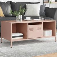 Salontafel 101,5x50x43,5 cm koudgewalst staal roze - thumbnail