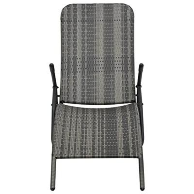Ligbed inklapbaar poly rattan grijs Ligbed inklapbaar poly rattan grijs