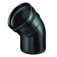 PP bocht 45 graden spie en manchet - 110 mm - thumbnail
