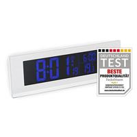 Fackelmann hoogwaardige digitale radiogestuurde klok/wekker/thermometer wit - thumbnail