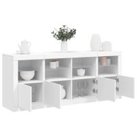 Dressoir met LED-verlichting 163x37x67 cm wit - thumbnail