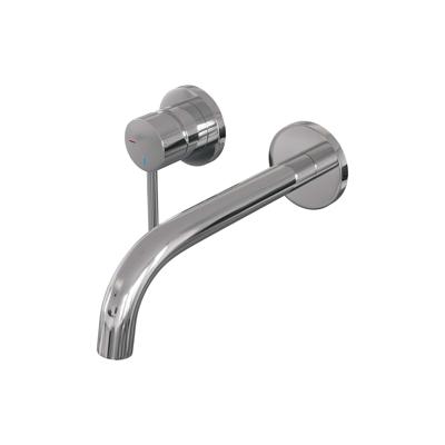 Brauer Chrome Edition Inbouw Wastafelmengkraan met Gebogen Uitloop en Rozetten Model A2 Chroom