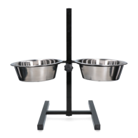 Voer en drinkbak RVS T-standaard Ø 28 cm (4 l) - thumbnail