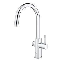 GROHE Blue Home Keukenkraan - uittrekbare c uitloop - 1 gats - filterfunctie - plat licht en bruisend water - chroom 31541000 - thumbnail