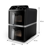 PHILIPS Airfryer - Serie 4000 Vertical Duo NA461/00 - Inhoud 10 liter - Dubbele tank - 2750W - thumbnail