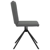 Eetkamerstoelen 4 st stof donkergrijs - thumbnail