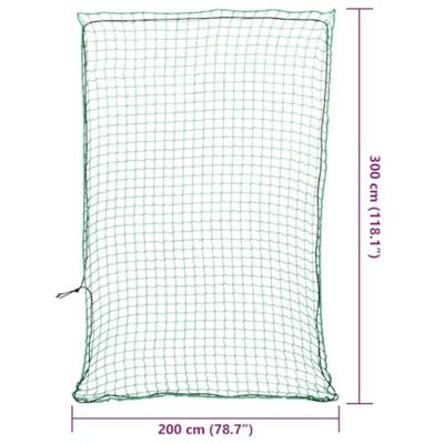 VidaXL Aanhangwagennet elastisch touw 3x2 m polypropeen groen - thumbnail