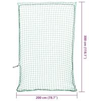 VidaXL Aanhangwagennet elastisch touw 3x2 m polypropeen groen - thumbnail