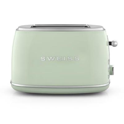 Vintage broodrooster voor 2 sneetjes - SWEISS - GRS7 - 850 W - Verstelbare thermostaat - Groen