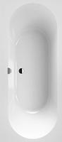 Ligbad Villeroy & Boch Oberon Duobad Quaryl 180 x 80 cm Met Poten Inclusief Overloopcombinatie Wit Alpin Villeroy en Boch - thumbnail