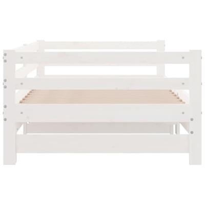 Uitschuifbare slaapbank zonder matras 80x200 cm wit Uitschuifbare slaapbank zonder matras 80x200 cm wit