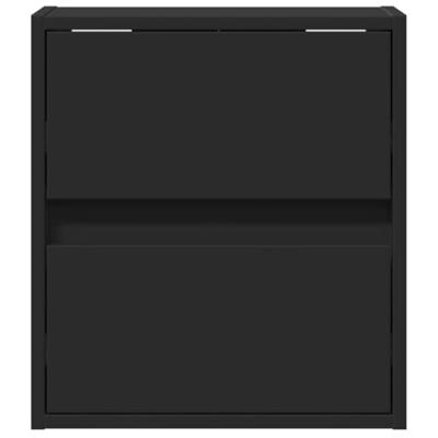 Tv-wandmeubels met LED-verlichting 2 st 41x31x45 cm zwart