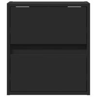 Tv-wandmeubels met LED-verlichting 2 st 41x31x45 cm zwart - thumbnail