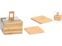 Onderzetter Bamboe, Set van 6 - thumbnail