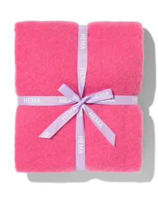 HEMA Plaid wol-look roze 130x150 (felroze)