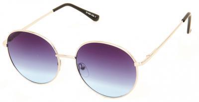 Kost zonnebril 21 032 unisex rond zilver/blauw Kost zonnebril 21 032 unisex rond zilver/blauw