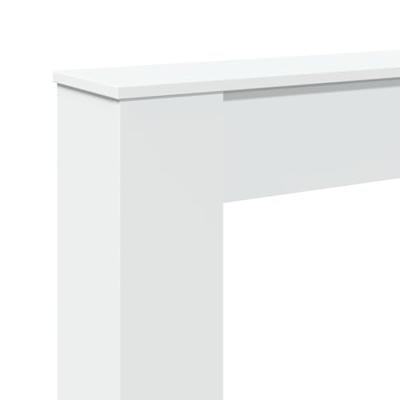 Haardombouw 100x20x100 cm bewerkt hout wit Haardombouw 100x20x100 cm bewerkt hout wit