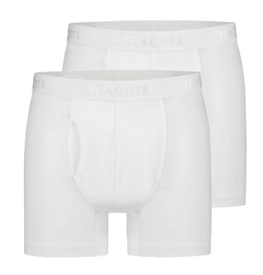 2-pack Classic shorts heren met Gulp - 32322 - Heren boxershorts met sluiting - Klassiek heren ondergoed - S - Wit - Onderbroek heren heren heren