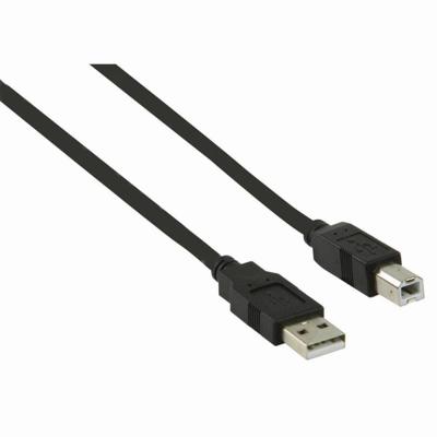 Nedis USB-Kabel | USB 2.0 | USB-A Male | USB-B Male | 480 Mbps | Vernikkeld | 5.00 m | Rond | PVC | Zwart | Blister - CCGB60100BK50