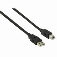 Nedis USB-Kabel | USB 2.0 | USB-A Male | USB-B Male | 480 Mbps | Vernikkeld | 5.00 m | Rond | PVC | Zwart | Blister - CCGB60100BK50 - thumbnail