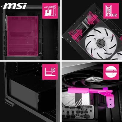 ATX Semi-toren doos MSI 306-7G27R21-JA4 Zwart ATX Semi-toren doos MSI 306-7G27R21-JA4 Zwart