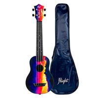 Flight Travel Series TUSL-EE Sunset Elise Ecklund Signature Concert Scale sopraan ukelele met gigbag - thumbnail