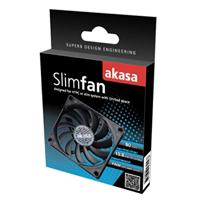 Akasa AK-FN076 Slimline PC-ventilator Zwart (b x h x d) 80 x 80 x 10.8 mm - thumbnail