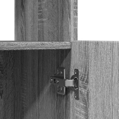 Hoge kast 92x33x180 cm bewerkt hout grijs sonoma eikenkleurig - thumbnail