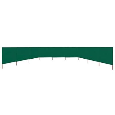 Windscherm 9-panelen 1200x120 cm stof groen
