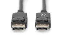 Digitus DB-340100-020-S DisplayPort-kabel DisplayPort Aansluitkabel DisplayPort-stekker, DisplayPort-stekker 2.00 m Zwart Rond, Afgeschermd (dubbel) - thumbnail