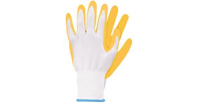 Werkhandschoenen latex lichtgeel S Talen Tools - Talentools