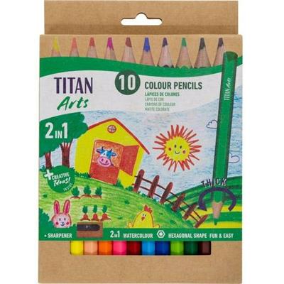 Kleurpotloden Titan Arts Multicolour 10 Onderdelen
