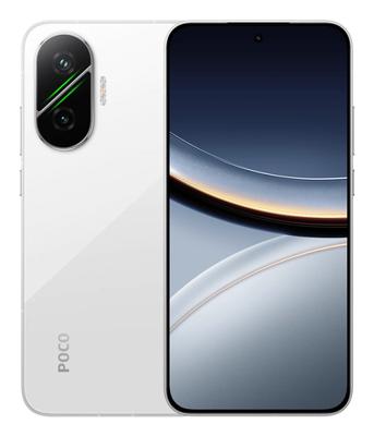 Xiaomi Poco F7 Smartphone, 12 + 256 GB, Sony-camera met 50 MP met OIS, 17,3 cm (6,83 inch) AMOLED-display, 1,5 K bij 120 Hz, Snapdragon 8s Gen 4, wit (oplader niet inbegrepen)