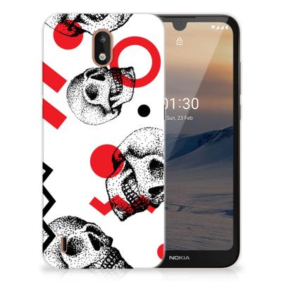 Silicone Back Case Nokia 1.3 Skull Red Silicone Back Case Nokia 1.3 Skull Red