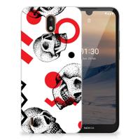 Silicone Back Case Nokia 1.3 Skull Red - thumbnail