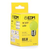 Enzo EDM LED kogellamp EDM E27 1,5W geel LED8118 - thumbnail