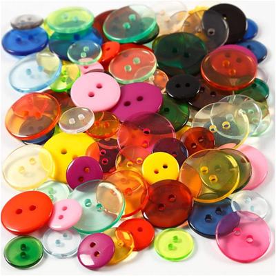 Creativ Company Knopen, d 12+18+20 mm, diverse kleuren, 50 gr, 100 stuk/ 1 doos - thumbnail