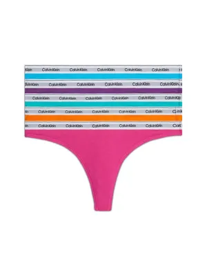 Calvin Klein 5-pack lage strings - Low rise Thong - Multipack dames strings katoen
