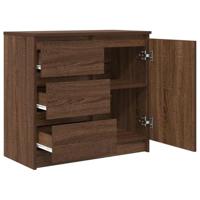 Dressoir met lade 71x35x65 cm spaanplaat bruin eikenkleurig - thumbnail