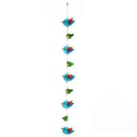 Raamdecoratie Hars 5 Vogels (Turquoise/Blauw/Rood) - thumbnail
