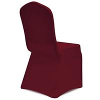 VidaXL Stoelhoes stretch bordeauxrood (6 stuks) - thumbnail