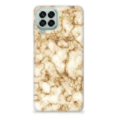 Samsung Galaxy M33 | TPU | Siliconen hoesje | Marmer Goud Samsung Galaxy M33 | TPU | Siliconen hoesje | Marmer Goud