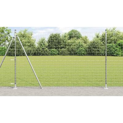 VidaXL Hek met paal zilver 1,6 x 10 m staal