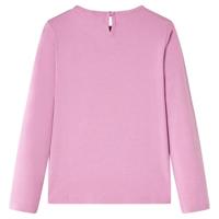 Kindershirt met lange mouwen konijnenprint 128 rozebruin - thumbnail