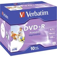 Verbatim 43508 DVD+R disc 4.7 GB 10 stuk(s) Jewelcase Bedrukbaar - thumbnail